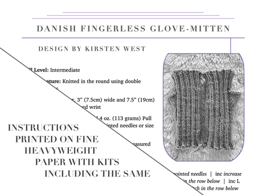 Patrón para mitones daneses sin dedos